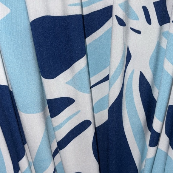 La Mer Blue and White Abstract Romper EUC size Small - Picture 4 of 6